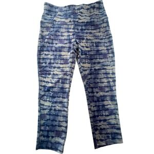 Vogo Athletica Women's Leggings Blue Tie Dye High Waist Activewear Size L